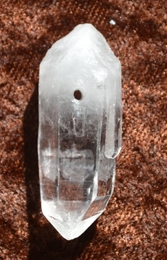Bergkristall-Naturspitze Anhänger  Gebohrt
